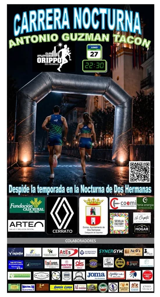 Cartel Carrera Nocturna Ciudad de Dos Hermanas Antonio Guzmán Tacón