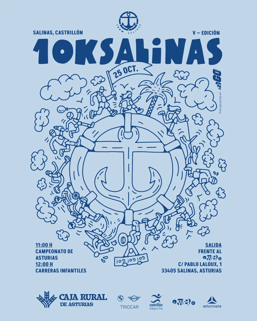 Cartel V 10Km de Salinas