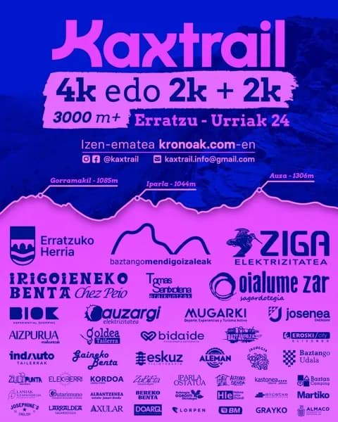 Cartel Kaxtrail Mendi Lasterketa