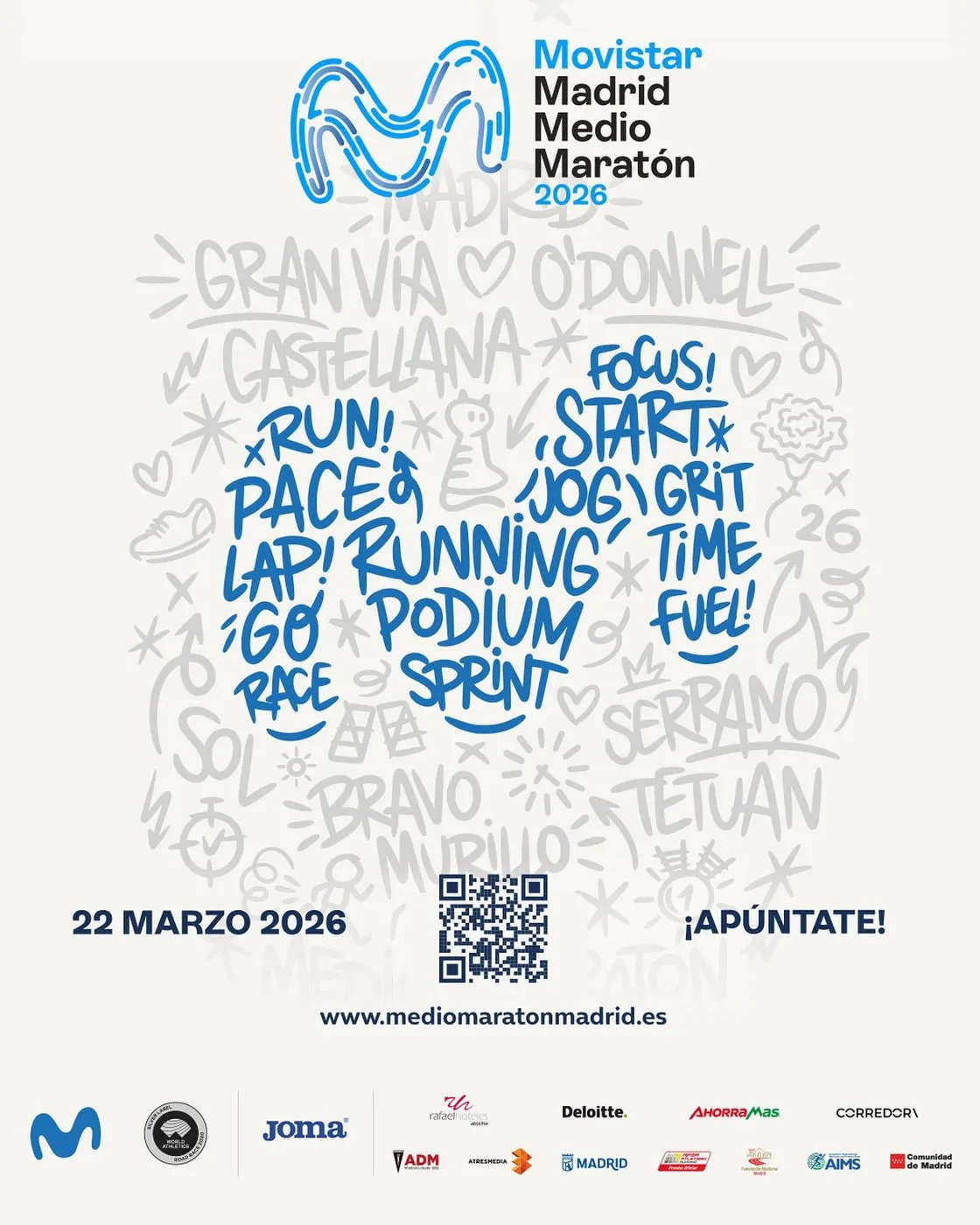 Cartel Movistar Madrid Medio Maratón