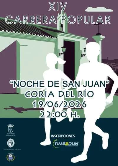 Cartel XIV Carrera Popular Noche de San Juan - Coria del Río