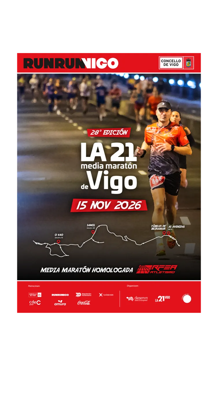 Cartel LA21 Media Maratón de Vigo