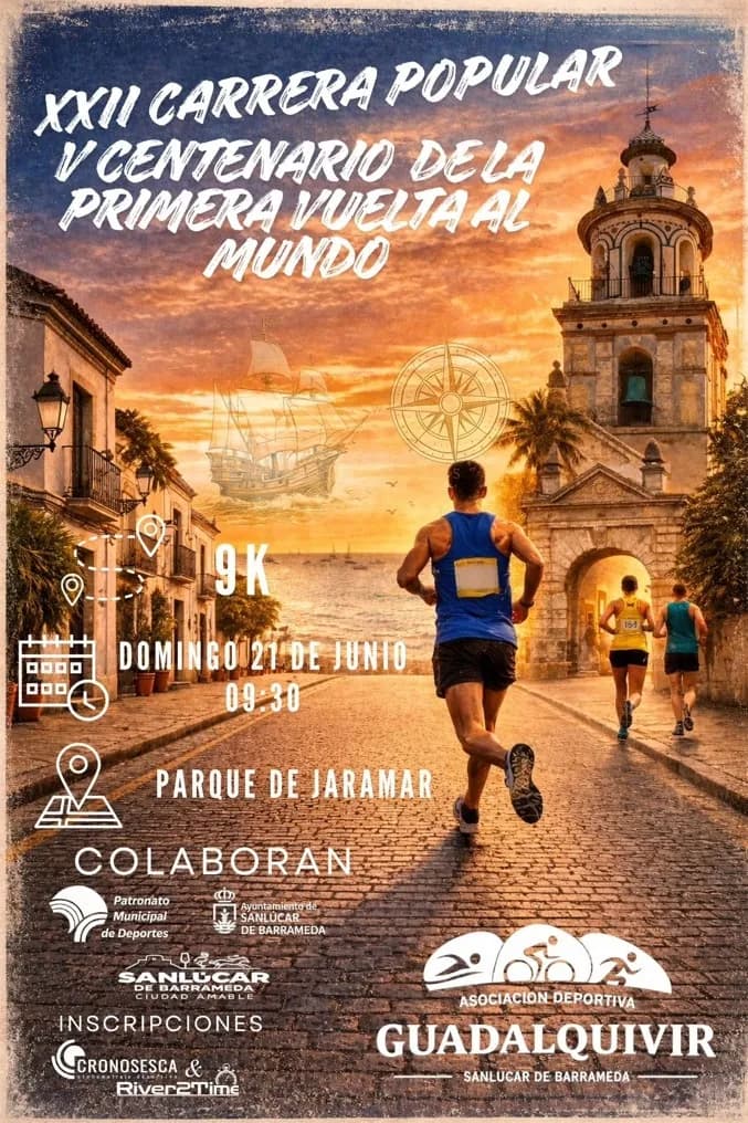 Cartel XXII Carrera Popular V Centenario de la Primera Vuelta al Mundo