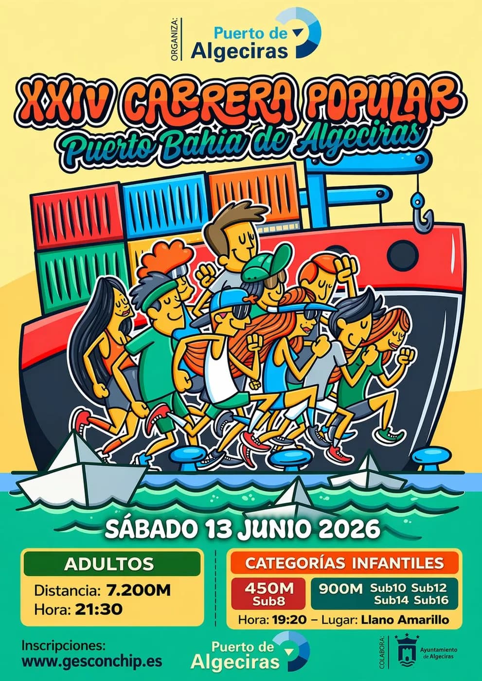 Cartel XXIV Carrera Popular Puerto Bahía de Algeciras