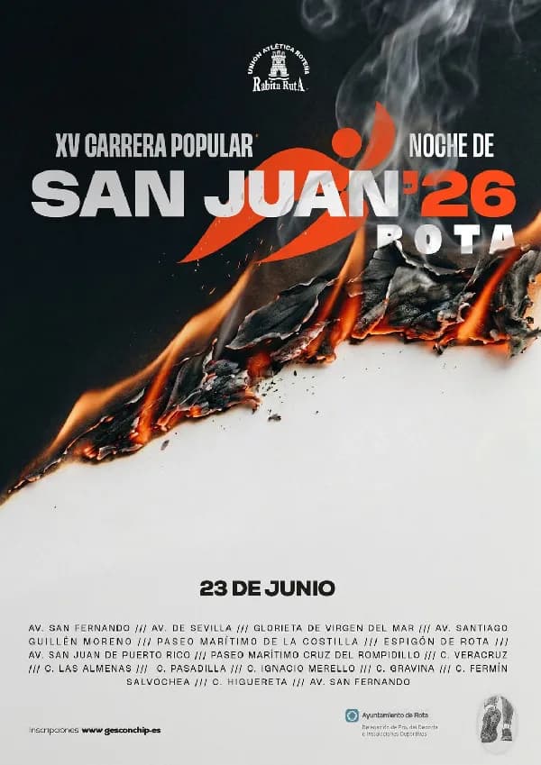 Cartel XV Carrera Popular Noche de San Juan Villa de Rota