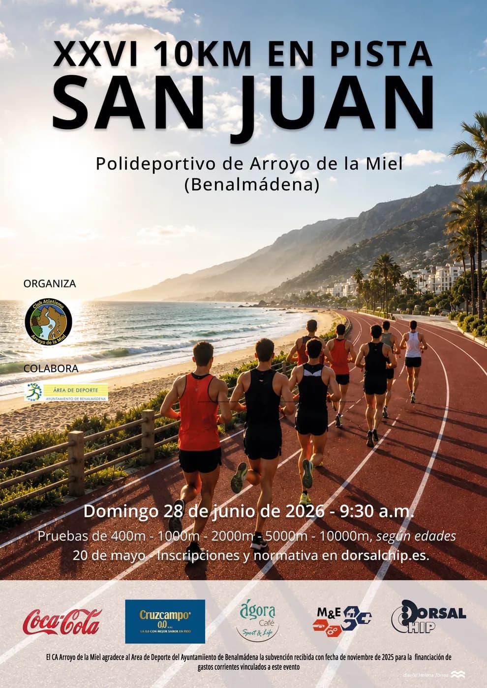 Cartel XXVI 10K en Pista San Juan