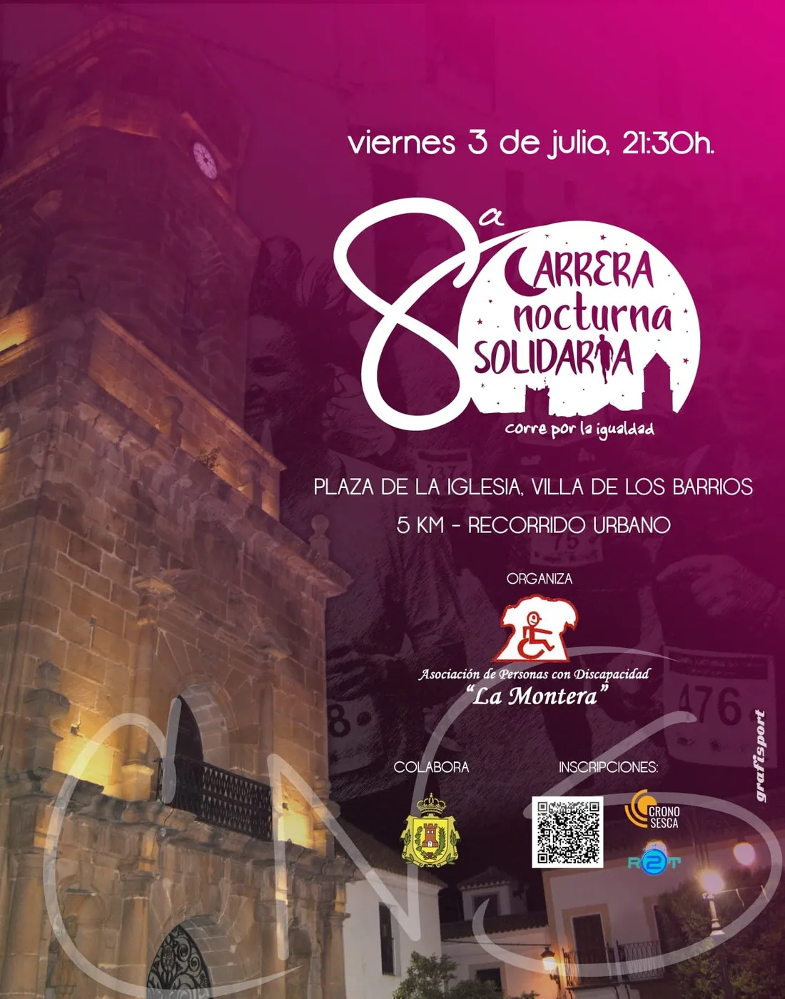 Cartel VIII Carrera Nocturna Solidaria 'Corre por la Igualdad'