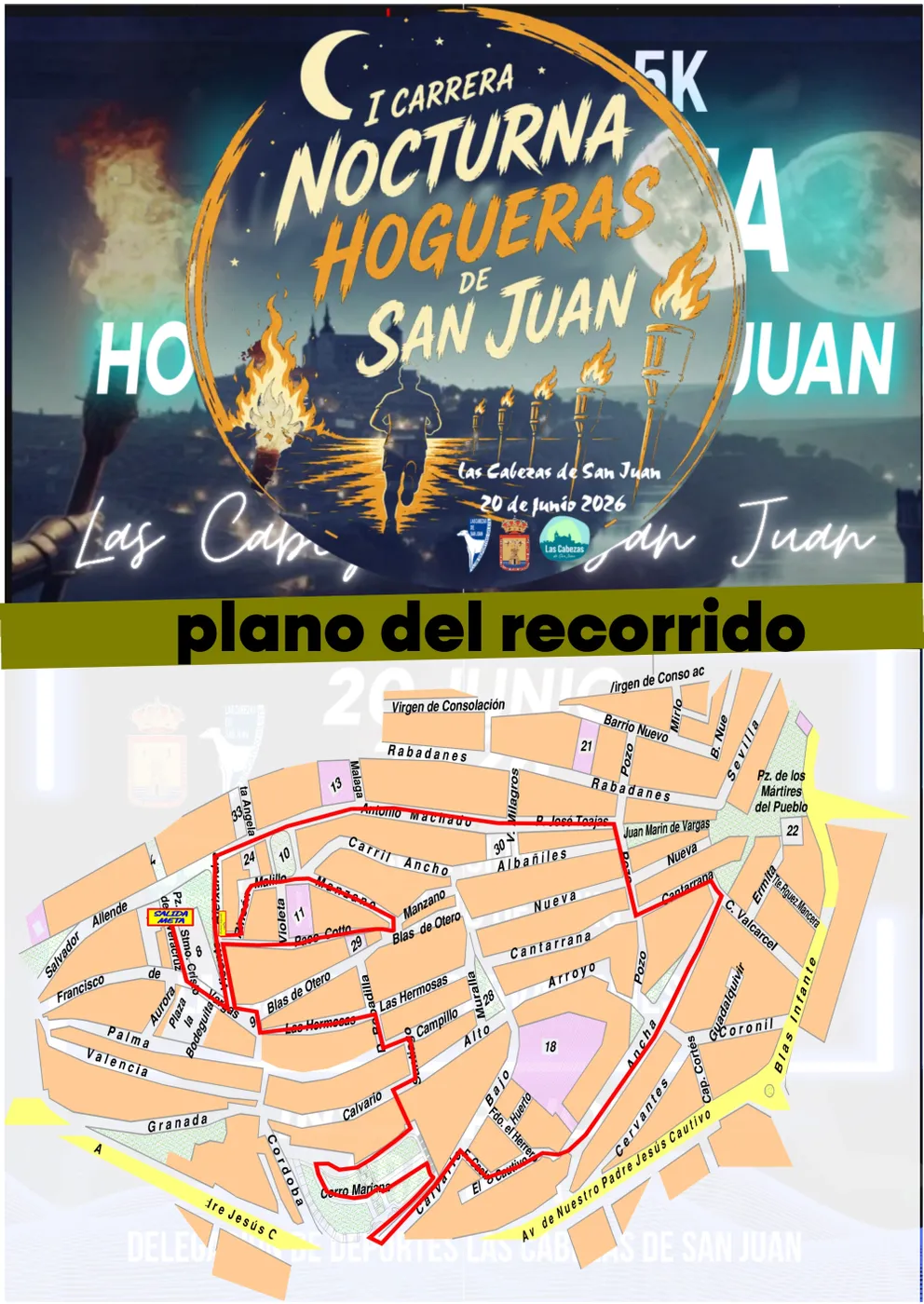 Cartel I Carrera Nocturna Hogueras de San Juan