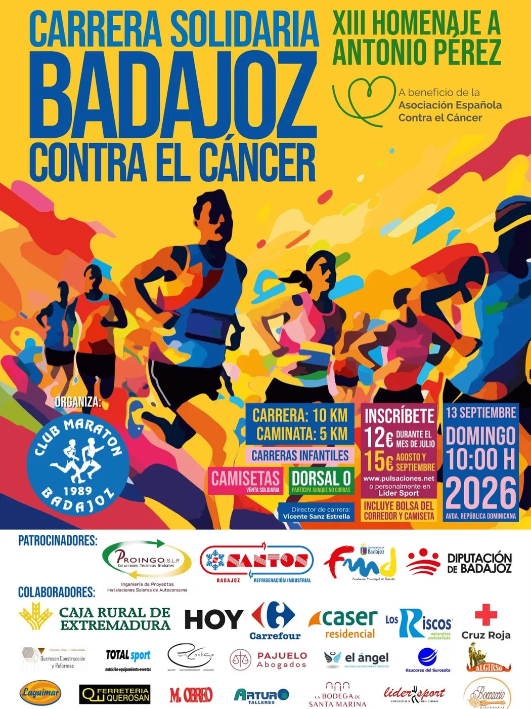Carrera Solidaria Badajoz contra el Cáncer - XIII Homenaje a Antonio Pérez