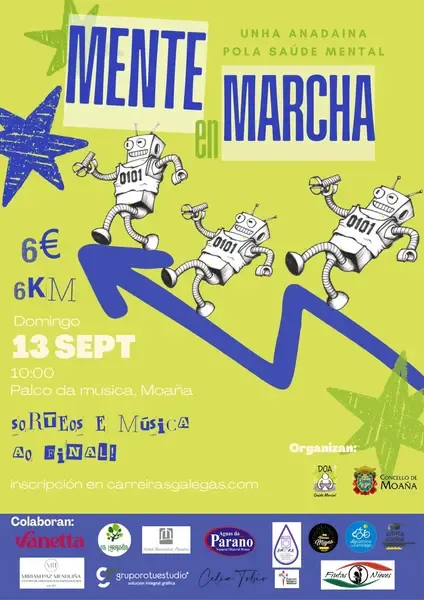 Cartel Mente en Marcha - Andaina Solidaria