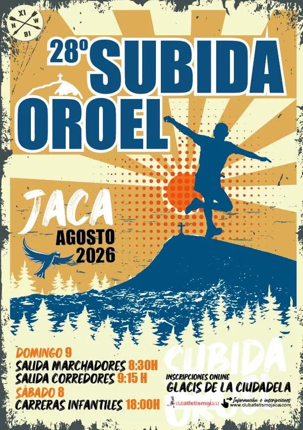 Cartel Subida a Oroel - Parador 6,2K