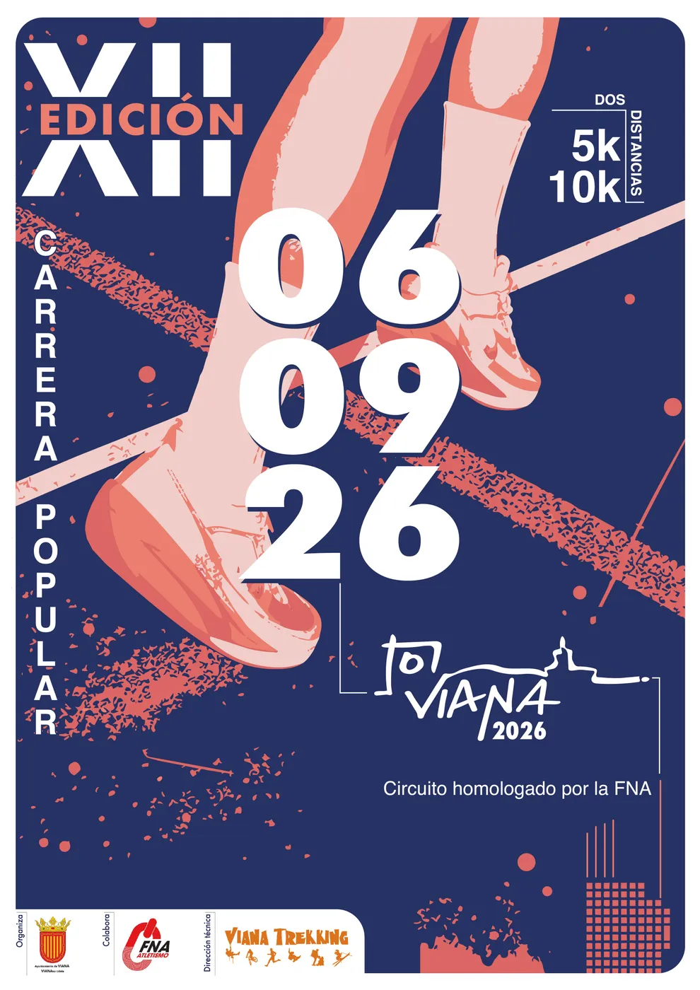 Cartel XII Carrera Popular 5K Ciudad de Viana