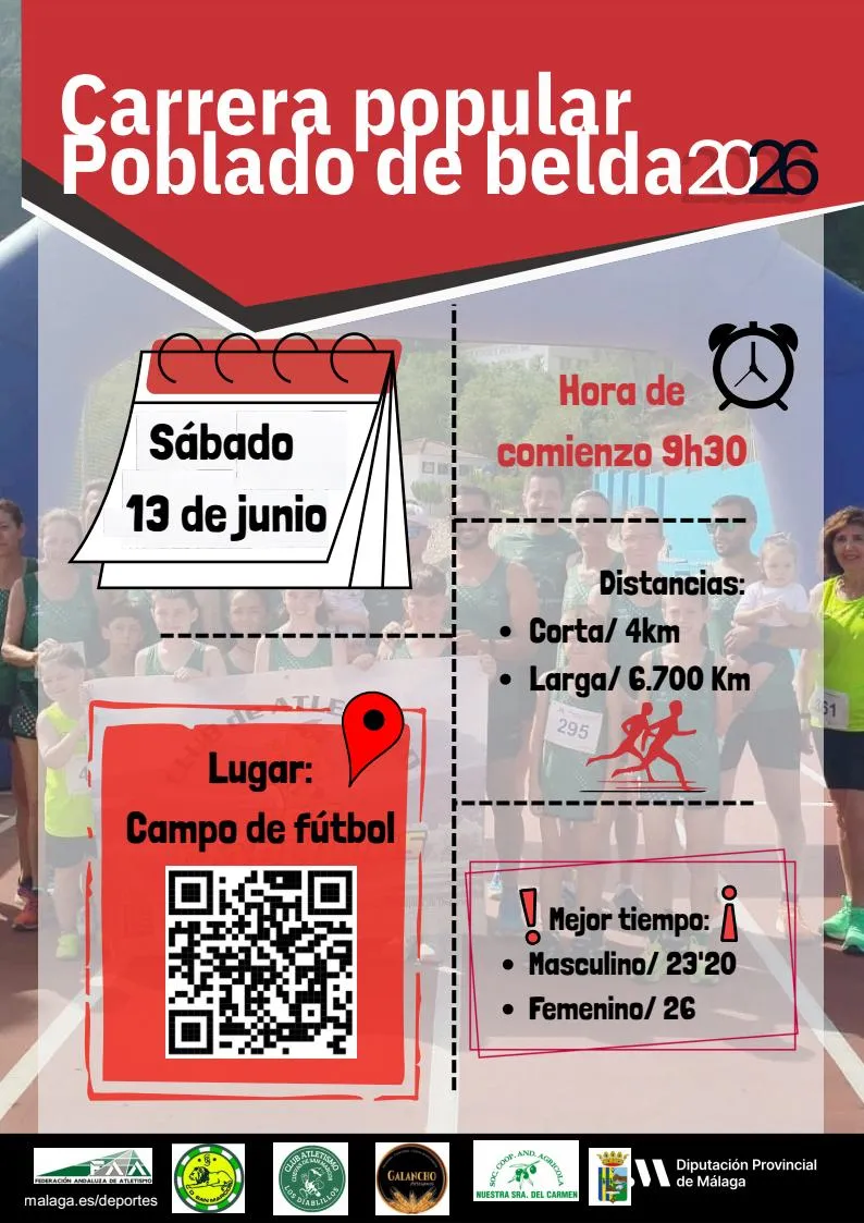 Cartel Carrera Popular Poblado de Belda - Cuevas de San Marcos