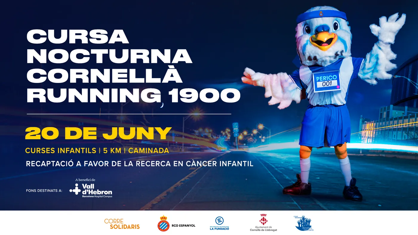 Cartel Cursa Nocturna Cornellà Running 1900